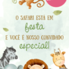 Convite Safari Menino Animado Vídeo Digital Virtual