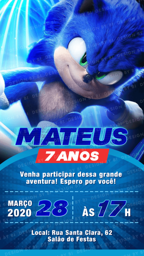 Convite Sonic Digital Virtual