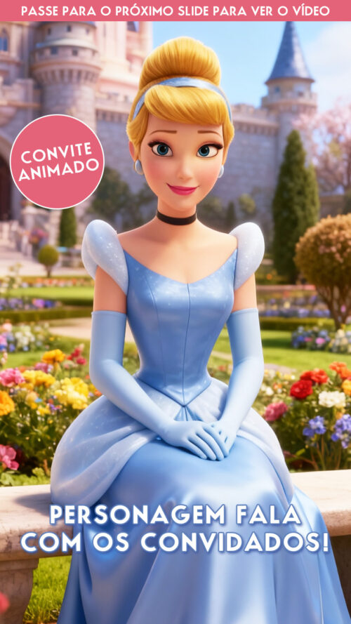 Convite Animado Cinderela
