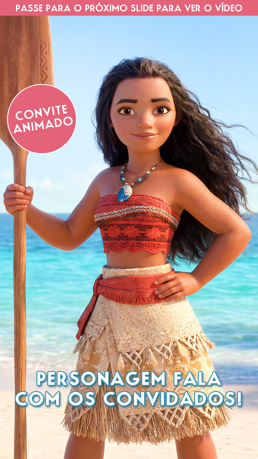 Convite Animado Moana
