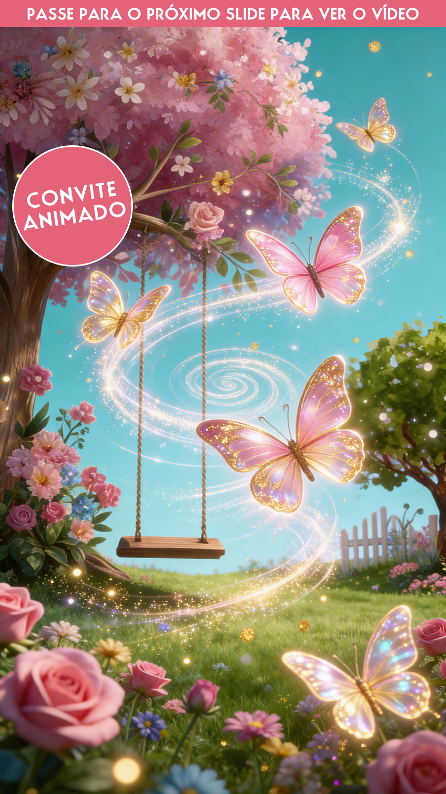 Convite Animado Jardim das Borboletas