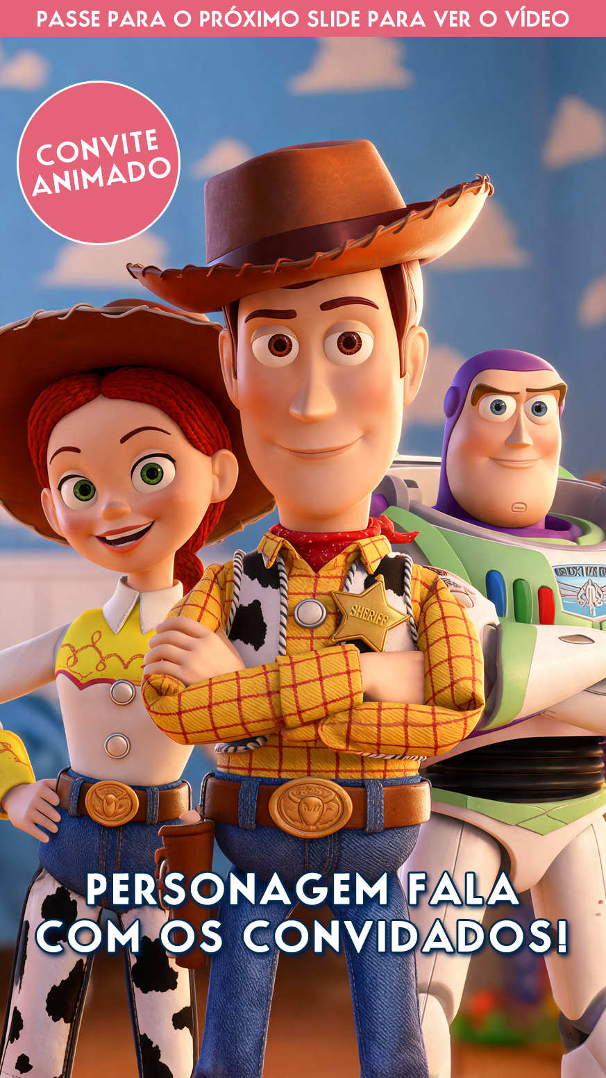 Convite Animado Toy Story